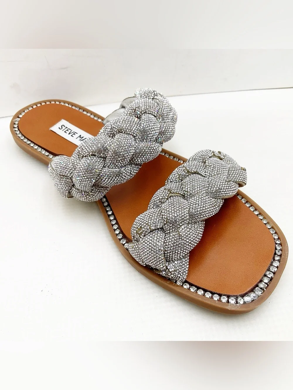 {Steve Madden} Newbie Rhinestone Embellished Sandals